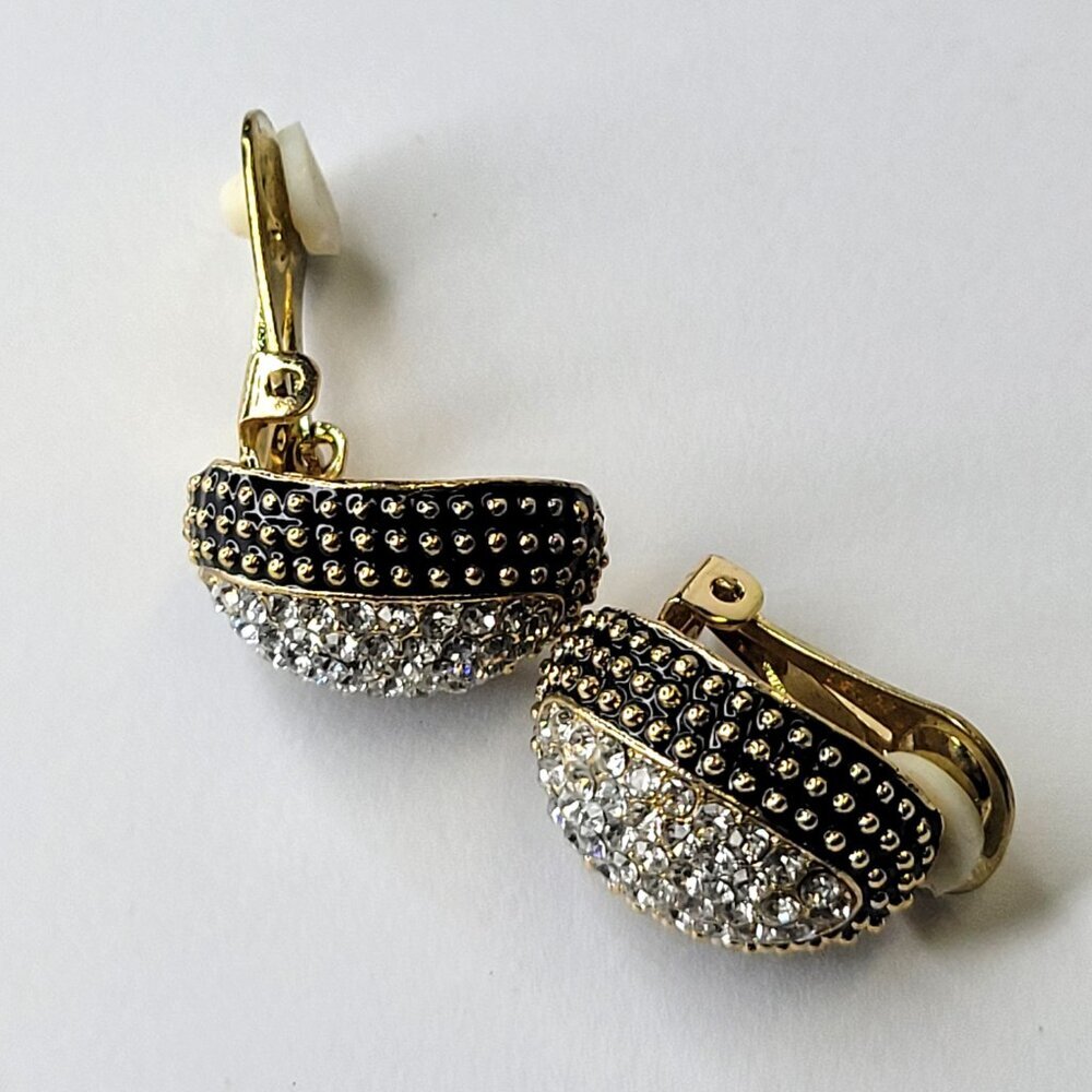 Gold Tone Clip On Earrings - Picture 7 of 7